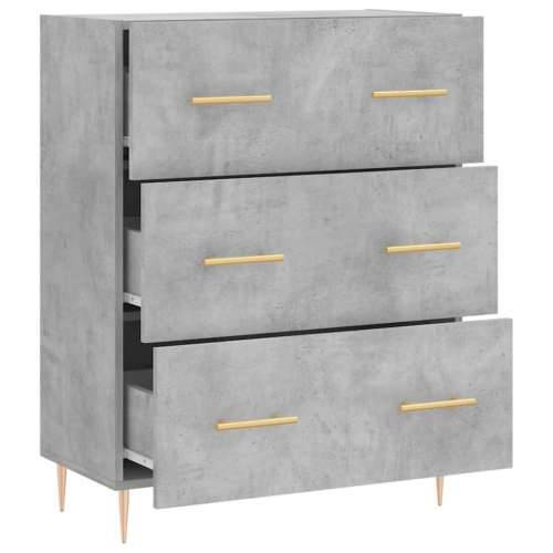 Komoda siva boja betona 69,5x34x90 cm od konstruiranog drva - Beton siva 1 Cijena