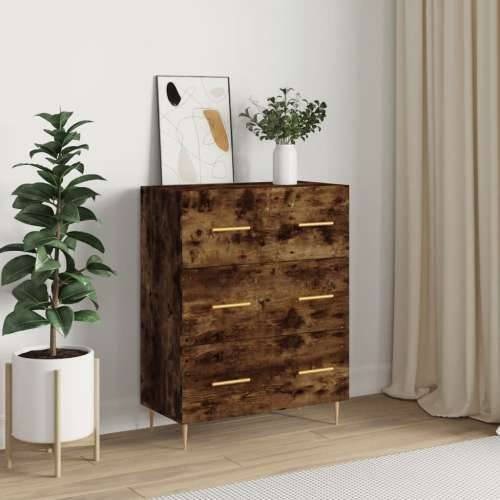 Komoda boja dimljenog hrasta 69,5x34x90 cm konstruirano drvo - Dimljeni hrast 1 Cijena