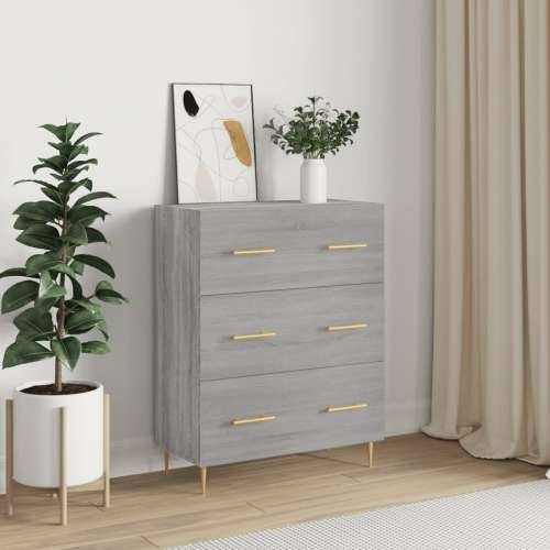 Komoda boja hrasta sonome 69,5 x 34 x 90 cm konstruirano drvo - Sivi hrast sonoma 1 Cijena