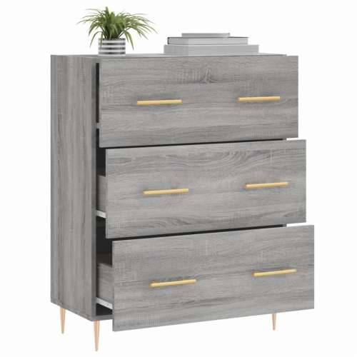 Komoda boja hrasta sonome 69,5 x 34 x 90 cm konstruirano drvo - Sivi hrast sonoma 1 Cijena