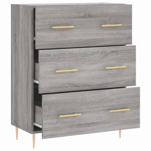 Komoda boja hrasta sonome 69,5 x 34 x 90 cm konstruirano drvo - Sivi hrast sonoma 1 Cijena
