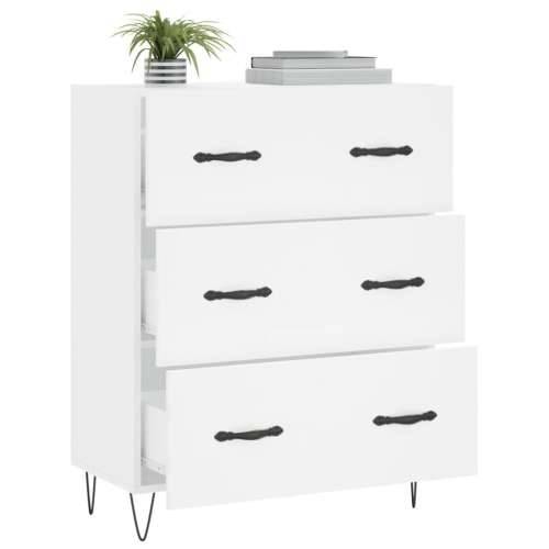 Komoda bijela 69,5x34x90 cm od konstruiranog drva - Bijela 1 Cijena