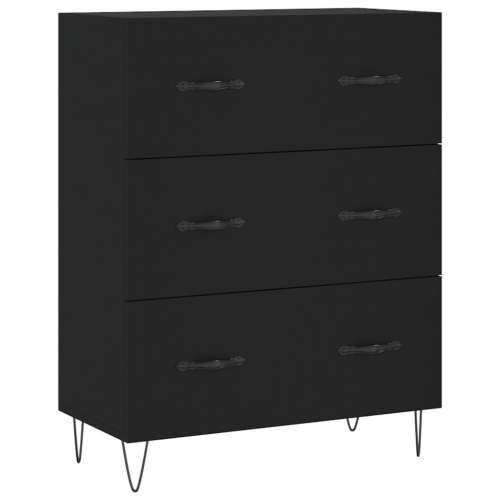 Komoda crna 69,5 x 34 x 90 cm od konstruiranog drva - Crna 1 Cijena