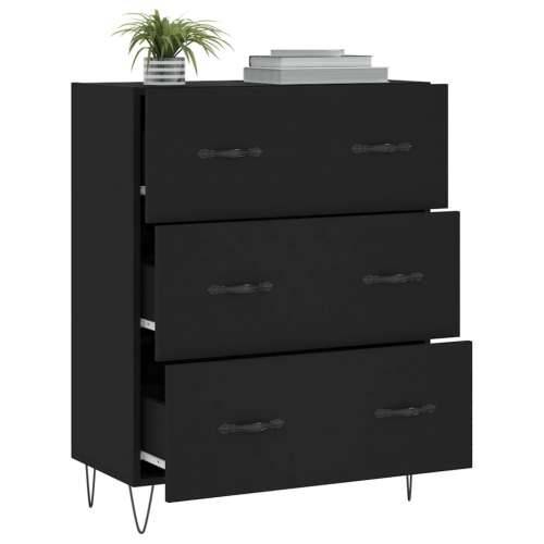 Komoda crna 69,5 x 34 x 90 cm od konstruiranog drva - Crna 1 Cijena