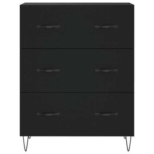 Komoda crna 69,5 x 34 x 90 cm od konstruiranog drva - Crna 1 Cijena