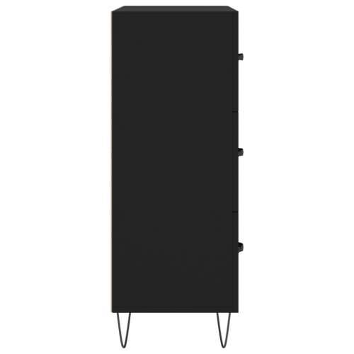 Komoda crna 69,5 x 34 x 90 cm od konstruiranog drva - Crna 1 Cijena
