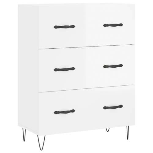 Komoda sjajna bijela 69,5x34x90 cm od konstruiranog drva - Visoko sjajno bijela 1 Cijena