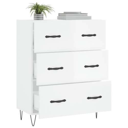 Komoda sjajna bijela 69,5x34x90 cm od konstruiranog drva - Visoko sjajno bijela 1 Cijena