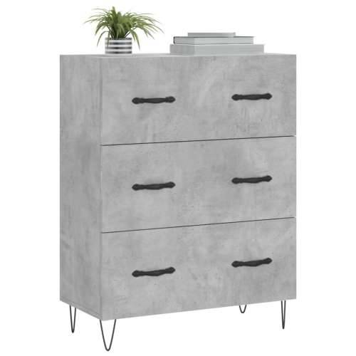 Komoda siva boja betona 69,5x34x90 cm od konstruiranog drva - Beton siva 1 Cijena