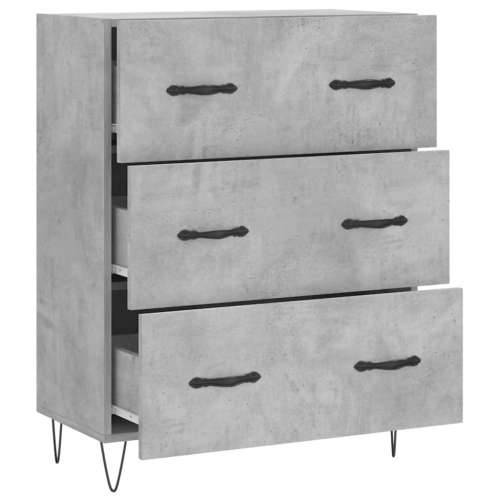 Komoda siva boja betona 69,5x34x90 cm od konstruiranog drva - Beton siva 1 Cijena