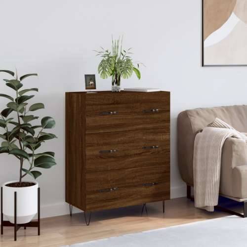 Komoda boja smeđeg hrasta 69,5x34x90 cm od konstruiranog drva - Smeđi hrast 1 Cijena