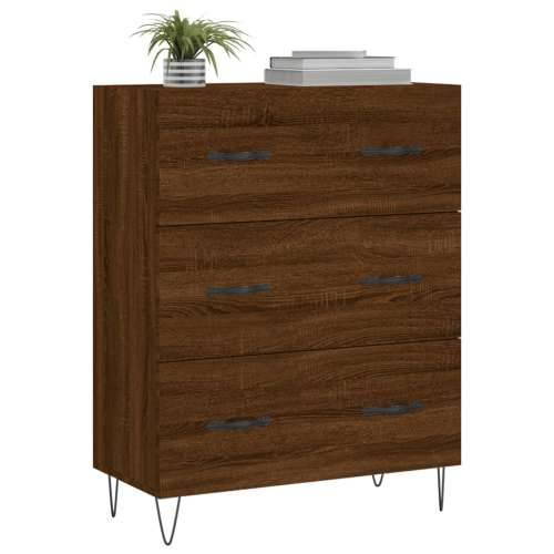 Komoda boja smeđeg hrasta 69,5x34x90 cm od konstruiranog drva - Smeđi hrast 1 Cijena