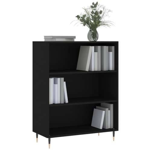 Regal za knjige crni 69,5 x 32,5 x 90 cm konstruirano drvo - Crna 1 Cijena