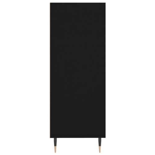 Regal za knjige crni 69,5 x 32,5 x 90 cm konstruirano drvo - Crna 1 Cijena