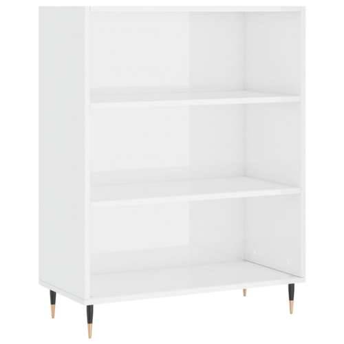 Regal za knjige sjajni bijeli 69,5x32,5x90 cm konstruirano drvo - Visoko sjajno bijela 1 Cijena