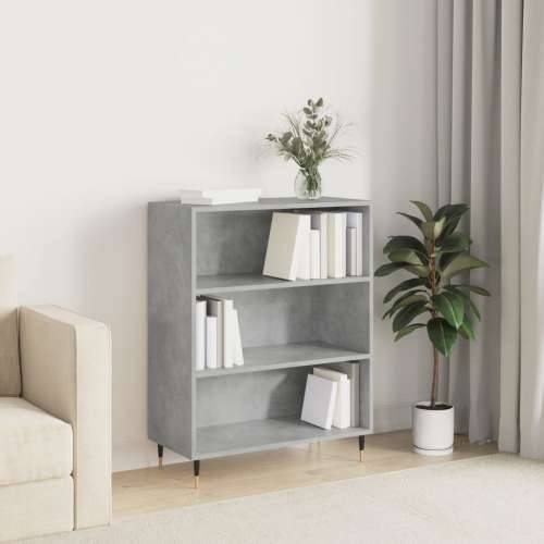 Regal za knjige boja betona 69,5x32,5x90 cm konstruirano drvo - Beton siva 1 Cijena