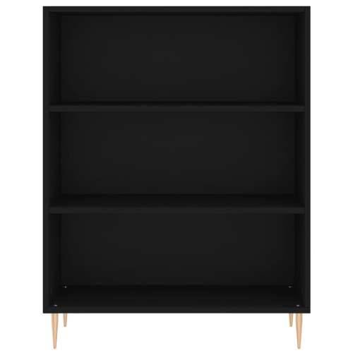 Regal za knjige crni 69,5 x 32,5 x 90 cm konstruirano drvo - Crna 1 Cijena