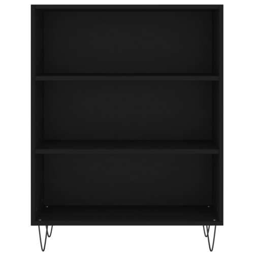 Regal za knjige crni 69,5 x 32,5 x 90 cm konstruirano drvo - Crna 1 Cijena