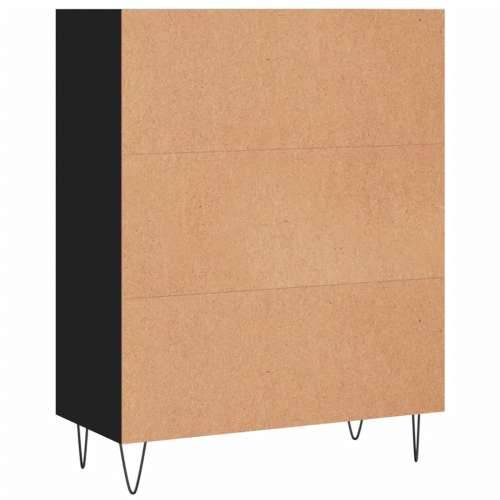 Regal za knjige crni 69,5 x 32,5 x 90 cm konstruirano drvo - Crna 1 Cijena