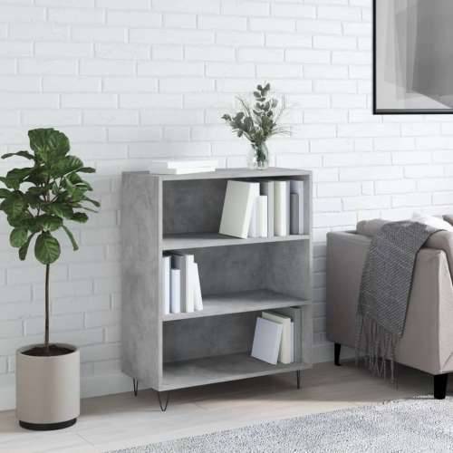 Regal za knjige boja betona 69,5x32,5x90 cm konstruirano drvo - Beton siva 1 Cijena