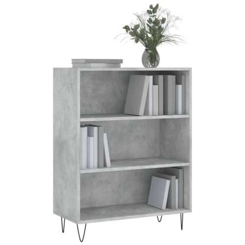 Regal za knjige boja betona 69,5x32,5x90 cm konstruirano drvo - Beton siva 1 Cijena