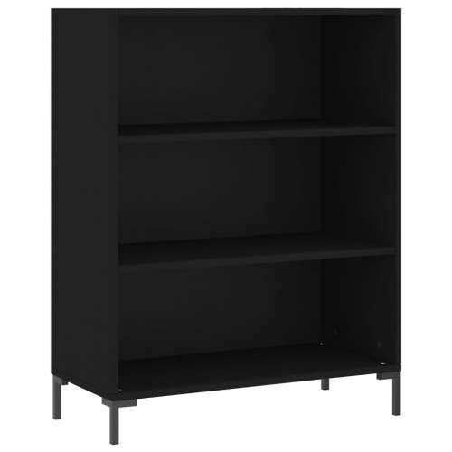 Regal za knjige crni 69,5 x 32,5 x 90 cm konstruirano drvo - Crna 1 Cijena