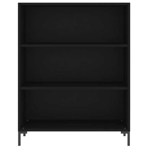Regal za knjige crni 69,5 x 32,5 x 90 cm konstruirano drvo - Crna 1 Cijena