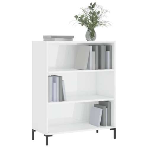 Regal za knjige sjajni bijeli 69,5x32,5x90 cm konstruirano drvo - Visoko sjajno bijela 1 Cijena