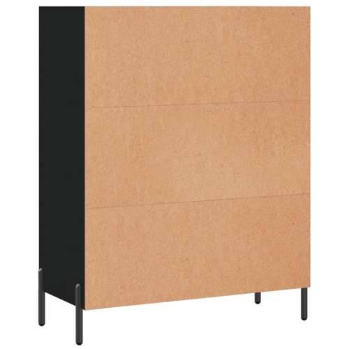 Ormarić s policama crni 69,5 x 32,5 x 90 cm konstruirano drvo - Crna 1 Cijena