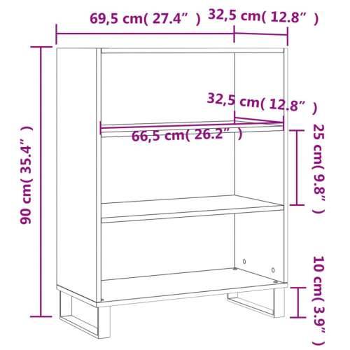 Ormarić s policama bijeli 69,5 x 32,5 x 90 cm konstruirano drvo - Bijela 1 Cijena
