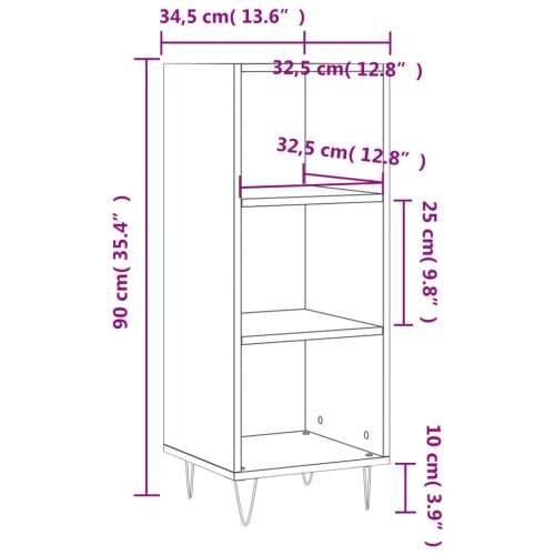 Komoda sjajna bijela 34,5 x 32,5 x 90 cm od konstruiranog drva - Visoko sjajno bijela 1 Cijena