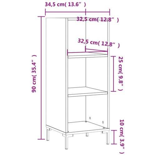 Komoda sjajna bijela 34,5 x 32,5 x 90 cm od konstruiranog drva - Visoko sjajno bijela 1 Cijena