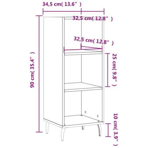 Komoda sjajna bijela 34,5 x 32,5 x 90 cm od konstruiranog drva - Visoko sjajno bijela 1 Cijena
