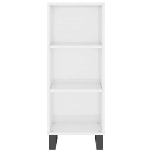 Komoda sjajna bijela 34,5 x 32,5 x 90 cm od konstruiranog drva - Visoko sjajno bijela 1 Cijena