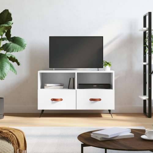 TV ormarić bijeli 80 x 36 x 50 cm od konstruiranog drva - Bijela 1 Cijena