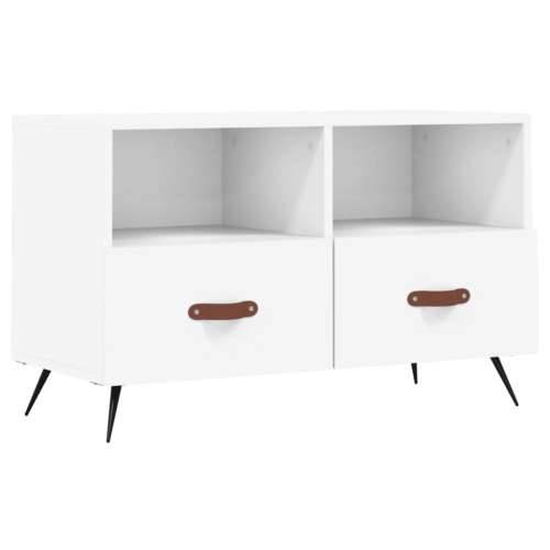 TV ormarić bijeli 80 x 36 x 50 cm od konstruiranog drva - Bijela 1 Cijena