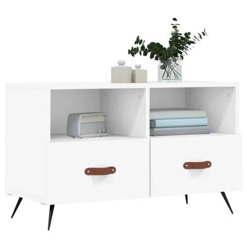 TV ormarić bijeli 80 x 36 x 50 cm od konstruiranog drva - Bijela 1 Cijena