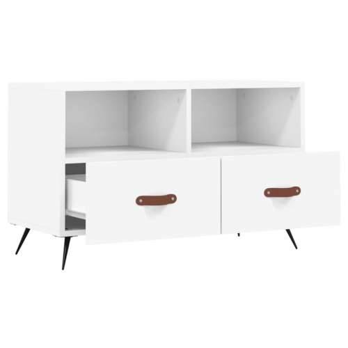 TV ormarić bijeli 80 x 36 x 50 cm od konstruiranog drva - Bijela 1 Cijena