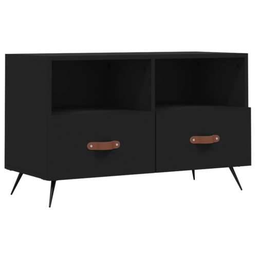 TV ormarić crni 80 x 36 x 50 cm od konstruiranog drva - Crna 1 Cijena