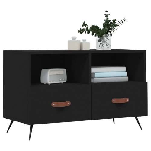 TV ormarić crni 80 x 36 x 50 cm od konstruiranog drva - Crna 1 Cijena