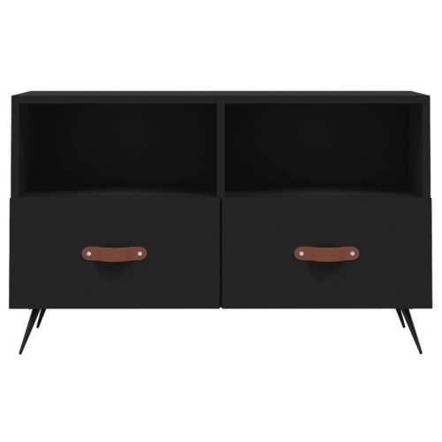 TV ormarić crni 80 x 36 x 50 cm od konstruiranog drva - Crna 1 Cijena