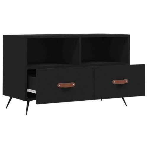 TV ormarić crni 80 x 36 x 50 cm od konstruiranog drva - Crna 1 Cijena