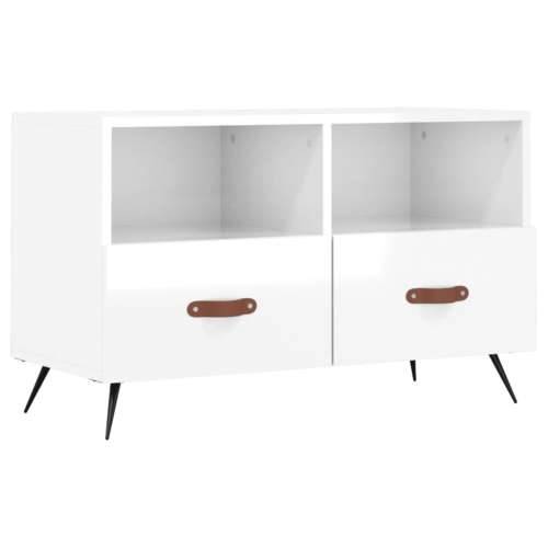 TV ormarić sjajni bijeli 80 x 36 x 50 cm od konstruiranog drva - Visoko sjajno bijela 1 Cijena