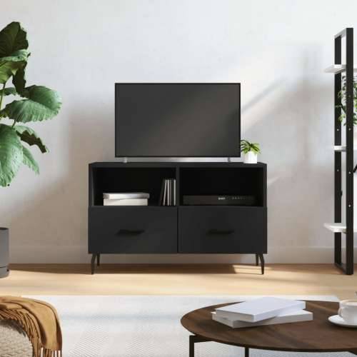 TV ormarić crni 80 x 36 x 50 cm od konstruiranog drva - Crna 1 Cijena