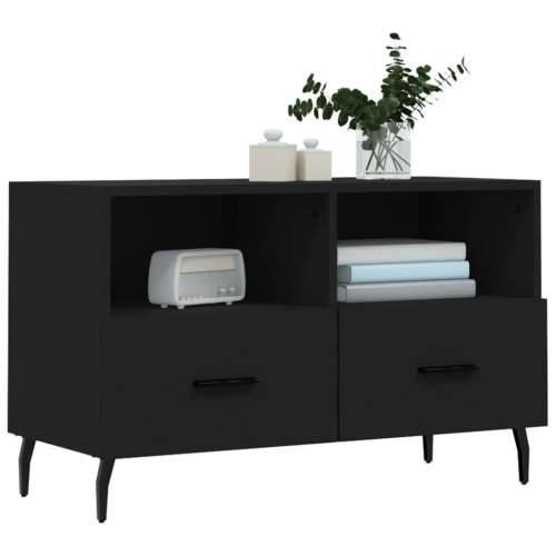 TV ormarić crni 80 x 36 x 50 cm od konstruiranog drva - Crna 1 Cijena