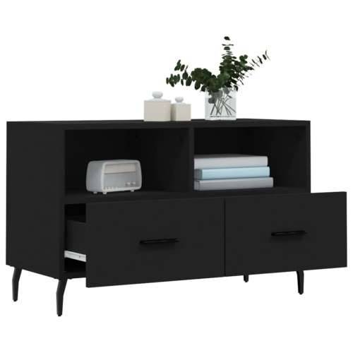 TV ormarić crni 80 x 36 x 50 cm od konstruiranog drva - Crna 1 Cijena