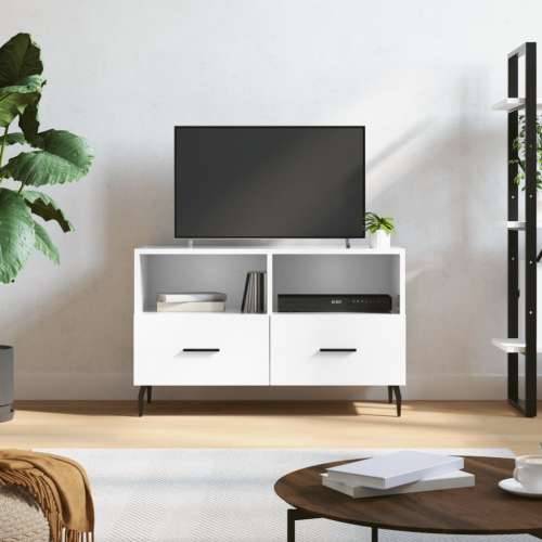 TV ormarić sjajni bijeli 80 x 36 x 50 cm od konstruiranog drva - Visoko sjajno bijela 1 Cijena