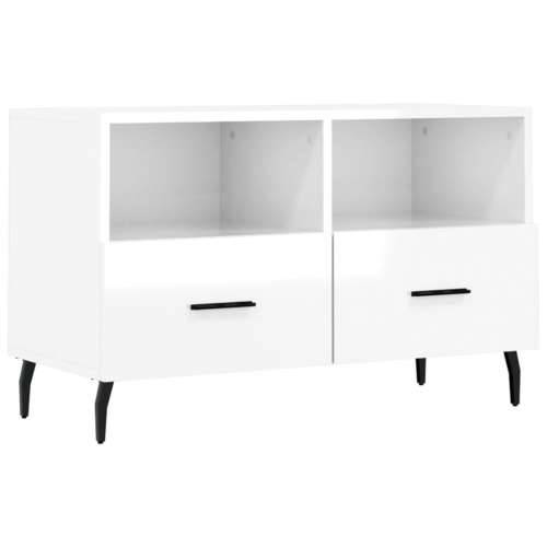 TV ormarić sjajni bijeli 80 x 36 x 50 cm od konstruiranog drva - Visoko sjajno bijela 1 Cijena