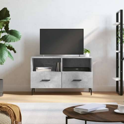 TV ormarić boja betona 80 x 36 x 50 cm konstruirano drvo - Beton siva 1 Cijena