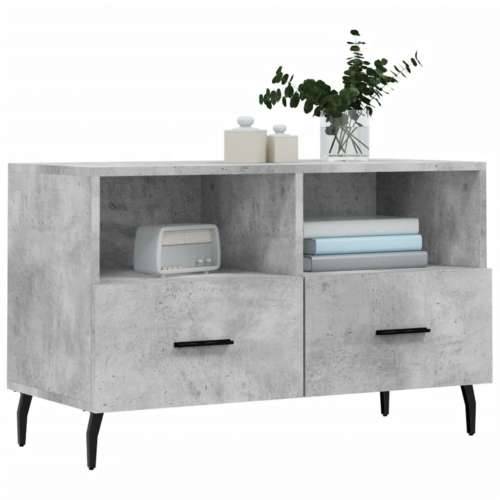 TV ormarić boja betona 80 x 36 x 50 cm konstruirano drvo - Beton siva 1 Cijena